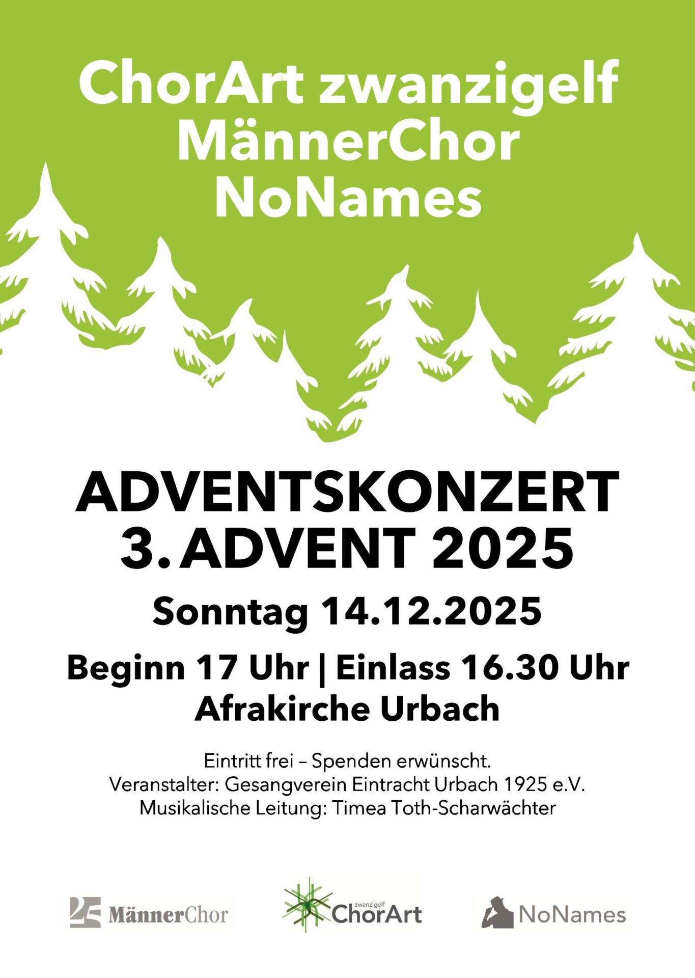 Adventskonzert 2025 mit Männerchor und ChorArt zwanzigelf